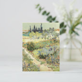 Vincent Van Gogh Garden at Arles Postkarte (Stehend Vorderseite)