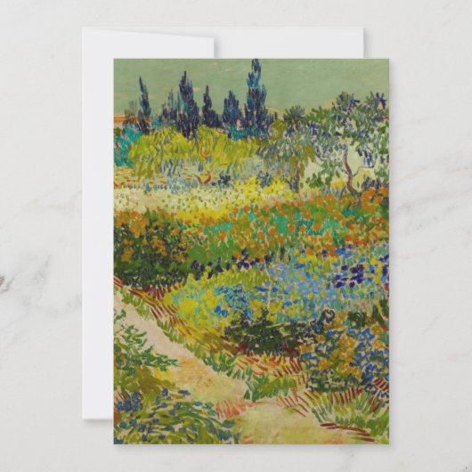 Vincent Van Gogh Garden at Arles Save The Date (Vorderseite)