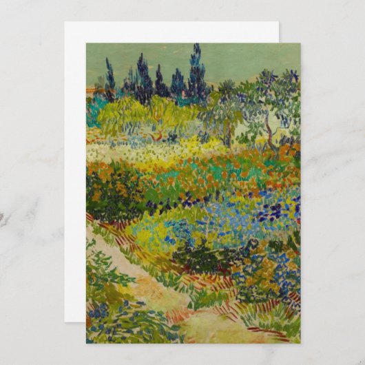 Vincent Van Gogh Garden at Arles Save The Date (Vorne/Hinten)