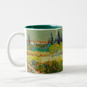 Vincent Van Gogh Garden at Arles Zweifarbige Tasse (Links)