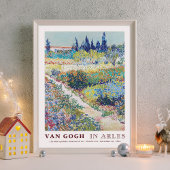 Vincent van Gogh Garden mit Blume in Arles Poster