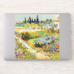Vincent van Gogh - Garten bei Arles Aufkleber<br><div class="desc">Garten bei Arles / Blühender Garten mit Pfad / Jardin a Arles - Vincent van Gogh,  1888</div>