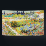 Vincent van Gogh - Garten bei Arles Banner<br><div class="desc">Garten bei Arles / Blühender Garten mit Pfad / Jardin a Arles - Vincent van Gogh,  1888</div>