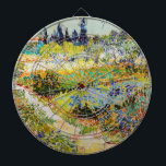 Vincent van Gogh - Garten bei Arles Dartscheibe<br><div class="desc">Garten bei Arles / Blühender Garten mit Pfad / Jardin a Arles - Vincent van Gogh,  1888</div>