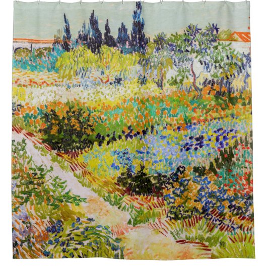 Vincent van Gogh - Garten bei Arles Duschvorhang (Vorderseite)