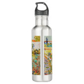 Vincent van Gogh - Garten bei Arles Edelstahlflasche (Rückseite)
