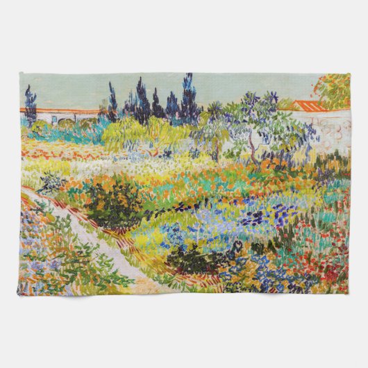 Vincent van Gogh - Garten bei Arles Geschirrtuch (Horizontal)