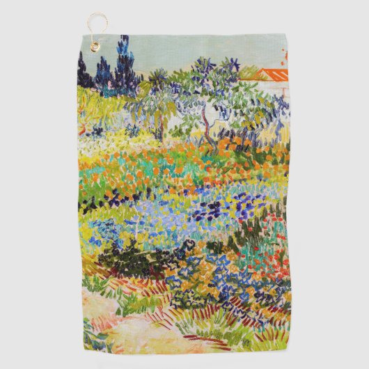 Vincent van Gogh - Garten bei Arles Golfhandtuch (Vorderseite)