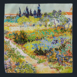 Vincent van Gogh - Garten bei Arles Halstuch<br><div class="desc">Garten bei Arles / Blühender Garten mit Pfad / Jardin a Arles - Vincent van Gogh,  1888</div>