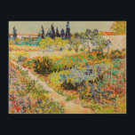 Vincent van Gogh - Garten bei Arles Holzdruck<br><div class="desc">Garten bei Arles / Blühender Garten mit Pfad / Jardin a Arles - Vincent van Gogh,  1888</div>