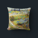 Vincent van Gogh - Garten bei Arles Kissen<br><div class="desc">Garten bei Arles / Blühender Garten mit Pfad / Jardin a Arles - Vincent van Gogh,  1888</div>