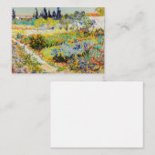 Vincent van Gogh - Garten bei Arles Mitteilungskarte (Vorne/Hinten)
