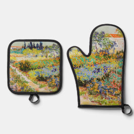 Vincent van Gogh - Garten bei Arles Ofenhandschuh & Topflappen-Set
