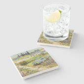 Vincent van Gogh - Garten bei Arles Steinuntersetzer (Seitenansicht)