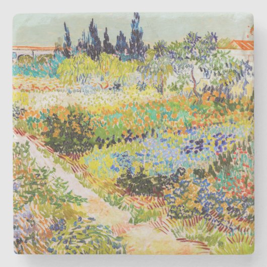 Vincent van Gogh - Garten bei Arles Steinuntersetzer (Vorderseite)