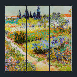 Vincent van Gogh - Garten bei Arles Triptychon<br><div class="desc">Garten bei Arles / Blühender Garten mit Pfad / Jardin a Arles - Vincent van Gogh,  1888</div>