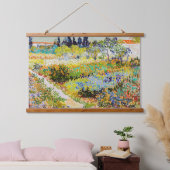 Vincent van Gogh - Garten bei Arles Wandteppich Mit Holzrahmen (Schlafzimmer)