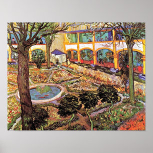 Vincent Van Gogh - Garten des Hospitals in Arles Poster
