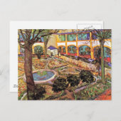 Vincent Van Gogh - Garten des Krankenhauses in Arl Postkarte (Vorne/Hinten)