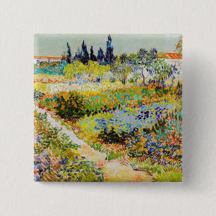 Vincent van Gogh - Garten in Arles Button