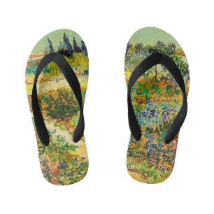 Vincent Van Gogh Garten in Arles Knopf Kinderbadesandalen