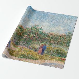 Vincent van Gogh - Garten in Montmarte mit Liebend Geschenkpapier