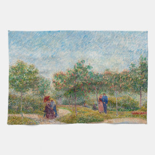 Vincent van Gogh - Garten in Montmarte mit Liebend Geschirrtuch