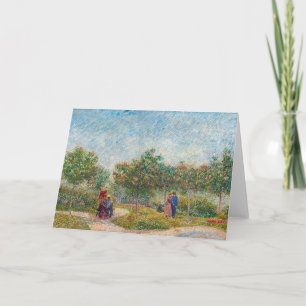 Vincent van Gogh - Garten in Montmarte mit Liebend Karte