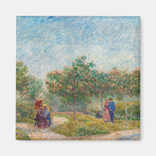 Vincent van Gogh - Garten in Montmarte mit Liebend Magnet