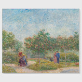 Vincent van Gogh - Garten in Montmarte mit Verlieb Geschenkpapier (Flach)