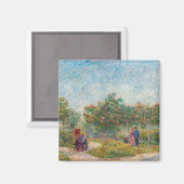 Vincent van Gogh - Garten in Montmarte mit Verlieb Magnet (Vorderseite/Rückseite)