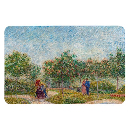 Vincent van Gogh - Garten in Montmarte mit Verlieb Magnet (Horizontal)