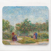 Vincent van Gogh - Garten in Montmarte mit Verlieb Mousepad (Vorne)