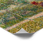 Vincent van Gogh - Garten in Montmarte mit Verlieb Poster (Ecke)