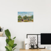 Vincent van Gogh - Garten in Montmarte mit Verlieb Poster (Heimbüro)