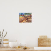 Vincent Van Gogh - Gedecktes Weizenfeld Kunst Poster (Küche)