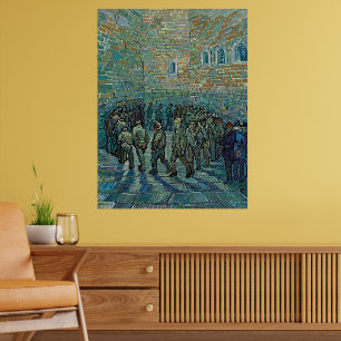 Vincent van Gogh Gefangene beim Exerzieren Fine Ar Poster