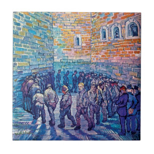 Vincent Van Gogh - Gefangene beim Rundgang Fliese
