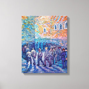 Vincent Van Gogh - Gefangene im Rundgang Leinwanddruck