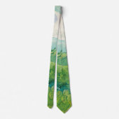 Vincent Van Gogh Gemälde Grüne Weizenfelder  Krawatte (Rückseite)