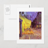 Vincent Van Gogh Gemälde: Van Gogh Cafe Postkarte (Vorne/Hinten)