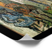 Vincent van Gogh | Gestrickte Hütten in Chaponval Poster (Ecke)