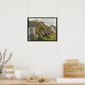 Vincent van Gogh | Gestrickte Hütten in Chaponval Poster (Küche)