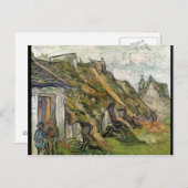 Vincent van Gogh | Gestrickte Hütten in Chaponval Postkarte (Vorne/Hinten)