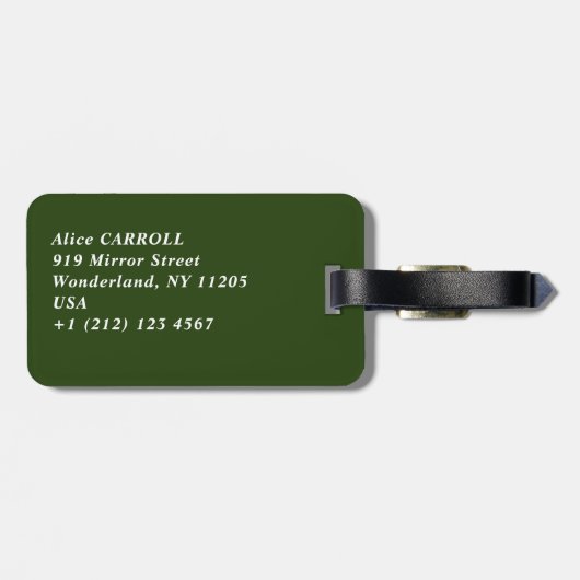 Vincent van Gogh - Giant Peacock Moth Gepäckanhänger (Rückseite horizontal)