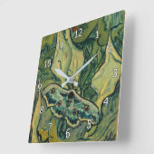 Vincent van Gogh - Giant Peacock Moth Quadratische Wanduhr (Winkel)