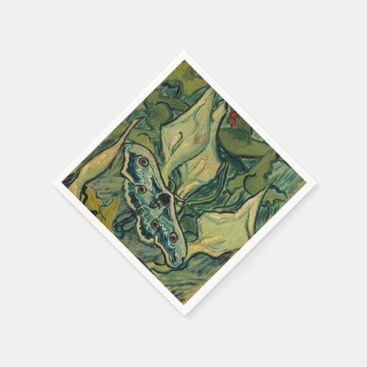 Vincent van Gogh - Giant Peacock Moth Serviette (Ecke)