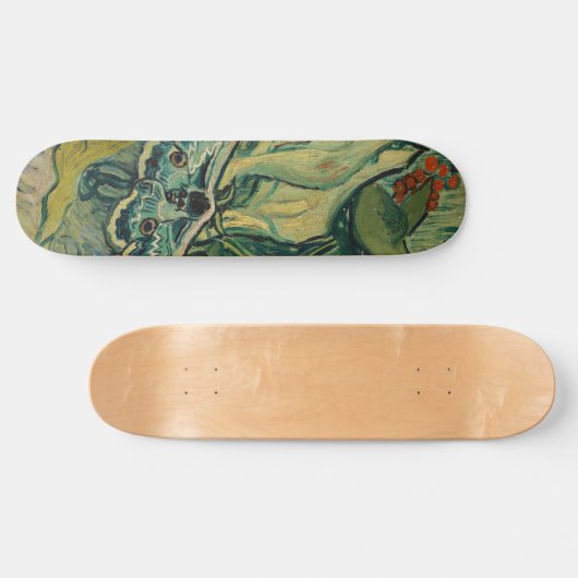 Vincent van Gogh - Giant Peacock Moth Skateboard (Horizontal)