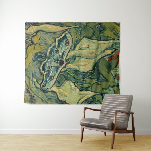 Vincent van Gogh - Giant Peacock Moth Wandteppich (Beispiel (Horizontal))