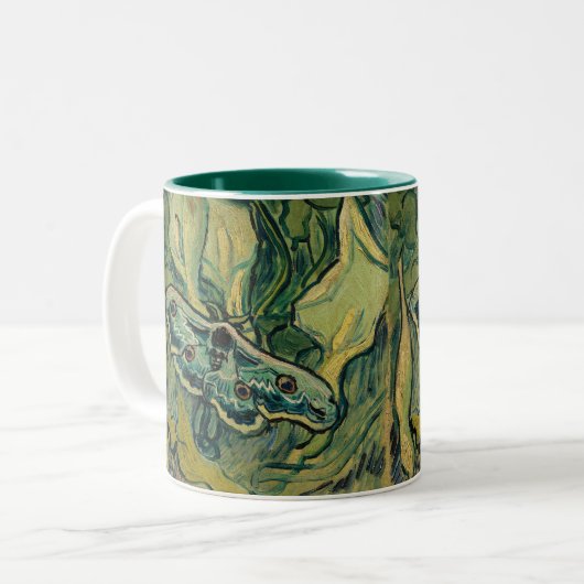 Vincent van Gogh - Giant Peacock Moth Zweifarbige Tasse (Vorderseite Links)